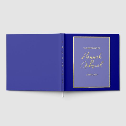 Classic Élégant Mariage Foil Livre d'invité (Complet)