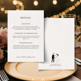 Classic Elegant Minimalist Enclosure Card Informatiekaartje