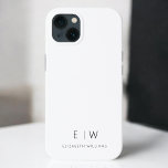 Classic Élégant Moderne Minimaliste Nom Monogramme<br><div class="desc">Élevez votre smartphone avec notre coque iphone de nom Monogramme minimaliste moderne classique élégant. Ce coque méticuleusement conçu allie élégance intemporelle et minimalisme contemporain. Conçu à la perfection, il protège non seulement votre appareil, mais ajoute également une touche de style personnalisé. Les options de personnalisation de monogramme et de nom...</div>