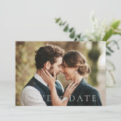 Classic Elegant Photo Wedding Save The Date (Staand voorkant)