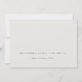 Classic Elegant Photo Wedding Save The Date (Achterkant)