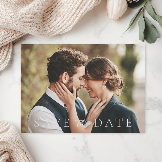 Classic Elegant Photo Wedding Save The Date