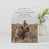 Classic Elegant Photo Wedding Save The Date (Staand voorkant)