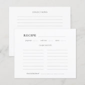 Classic Elegant Recept Kaart (Voorkant / Achterkant)