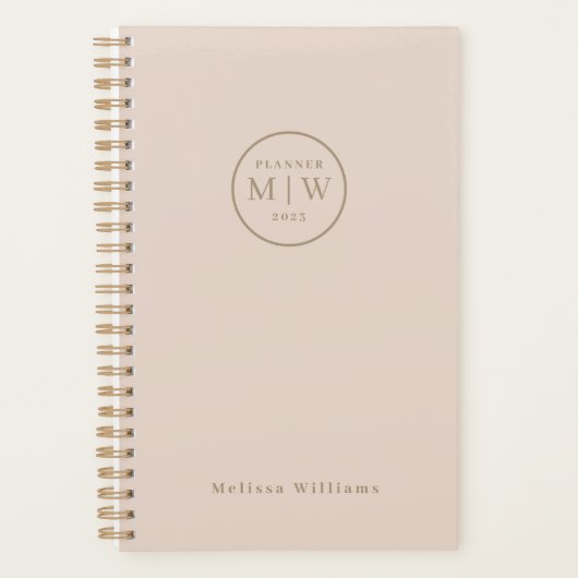 Classic Élégant rose mensuelle Serif hebdomadaire (Devant)