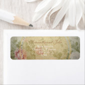 Classic Elegant  Roze Rozen Terug Etiket (Insitu)