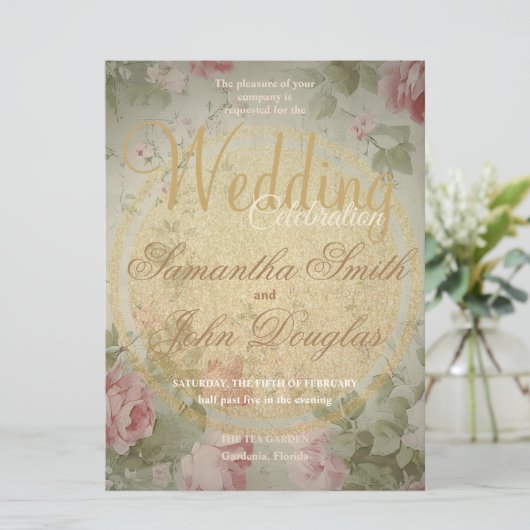 Classic Elegant Roze Rozen Waterverf (Staand voorkant)