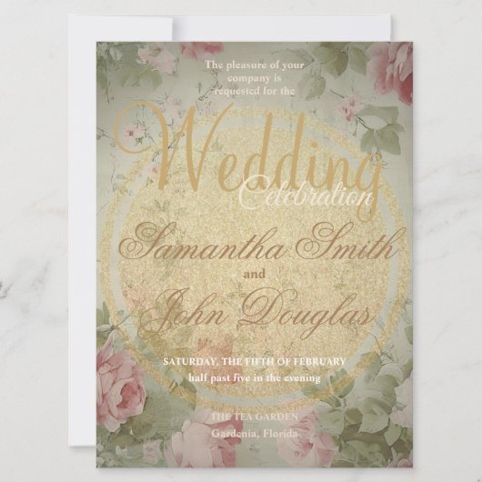 Classic Elegant Roze Rozen Waterverf (Voorkant)