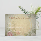 Classic Elegant  Roze Rozen Waterverf Bedankkaart (Staand voorkant)