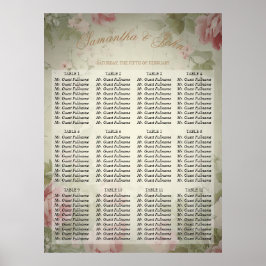Classic Elegant  Roze Rozen Waterverf Poster