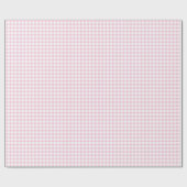 Classic Elegant Schattige Roze Gingham Meisje Baby Cadeaupapier (Vlak)