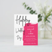 Classic Elegant Script bruiloft uitnodiging (Staand voorkant)