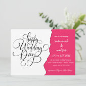 Classic Elegant Script bruiloft uitnodiging (Staand voorkant)