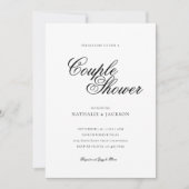 Classic Elegant Script Couple Shower Invitation (Devant)