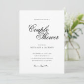 Classic Elegant Script Couple Shower Invitation (Debout devant)
