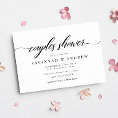 Classic Elegant Script Couples Vrijgezellenfeest Kaart