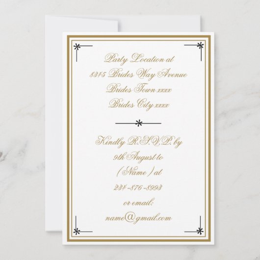 Classic Elegant Script Engagement Party verloving Kaart (Achterkant)