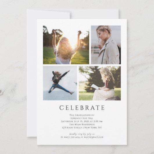 Classic Elegant Script Graduation Invitation (Dos)