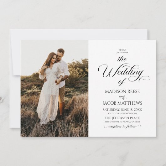 Classic Elegant Script Minimalistische Afbeelding  Kaart (Voorkant)
