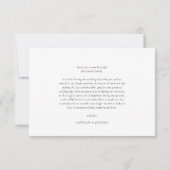Classic Elegant Script Photo Wedding Bedankkaart (Achterkant)