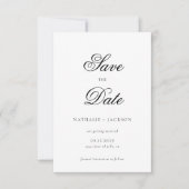 Classic Elegant Script Photo Wedding Save the Date (Devant)