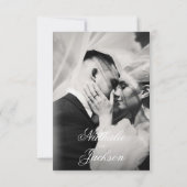 Classic Elegant Script Photo Wedding Save the Date (Dos)