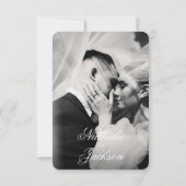 Classic Elegant Script Photo Wedding Save the Date (Achterkant)