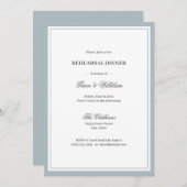 Classic Elegant Script repetitie diner uitnodiging (Voorkant / Achterkant)