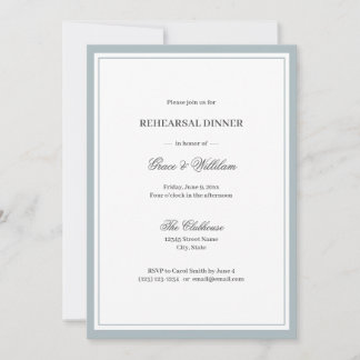 Classic Elegant Script repetitie diner uitnodiging