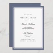 Classic Elegant Script repetitie diner uitnodiging (Voorkant / Achterkant)