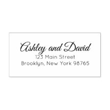 Classic Elegant Script Retourner Adresse tampon