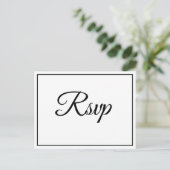 Classic Elegant Script RSVP-Briefkaart Briefkaart (Staand voorkant)