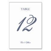 Classic Elegant Script Trouwtafel Nummer Kaart (Achterkant)