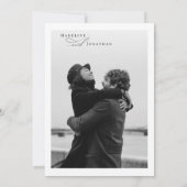 Classic Elegant Script Typography Photo Weddenscha Kaart (Achterkant)