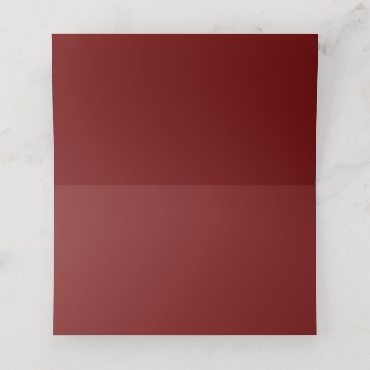 Classic Elegant Script Wine Red Wedding (Binnenkant ongevouwen)