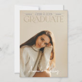 Classic & Élégant Titre Photo Grad Magnet (Recto)