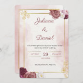 Classic Elegant Wedding Invitation (Devant / Derrière)
