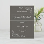 Classic Elegant Wedding Invitation | Modern (Debout devant)
