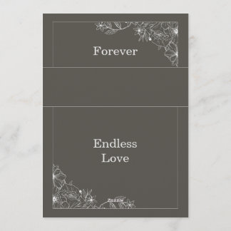 Classic Elegant Wedding Invitation | Modern Kaart