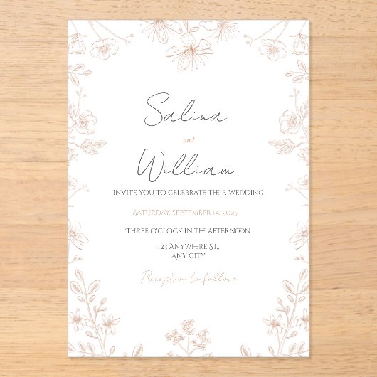 Classic Elegant Wedding Invitation | Timeless (Recto)