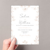 Classic Elegant Wedding Invitation | Timeless Acryl Uitnodigingen (Insitu (Draagbaar))