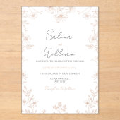 Classic Elegant Wedding Invitation | Timeless Acryl Uitnodigingen (Voorkant)