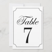 Classic Elegant Zwart Wit Ticket Lijst Wedding Kaart (Achterkant)