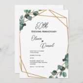 Classic Emerald Greenery Wedding Anniversary Kaart (Voorkant / Achterkant)