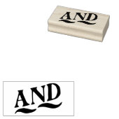 Classic "en" typografie Rubber Art Stamp Rubberstempel (Gestempeld)