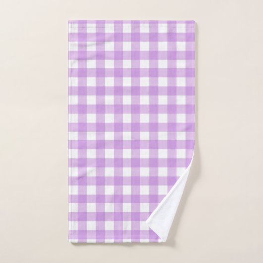 Classic En vichy Vérifier Plaid Motif Lilac (Serviette à main)