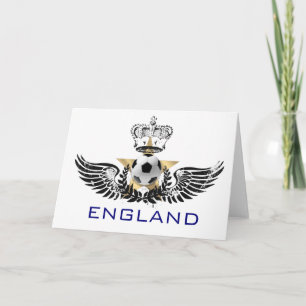 Classic England Football logo Wenskaart Kaart