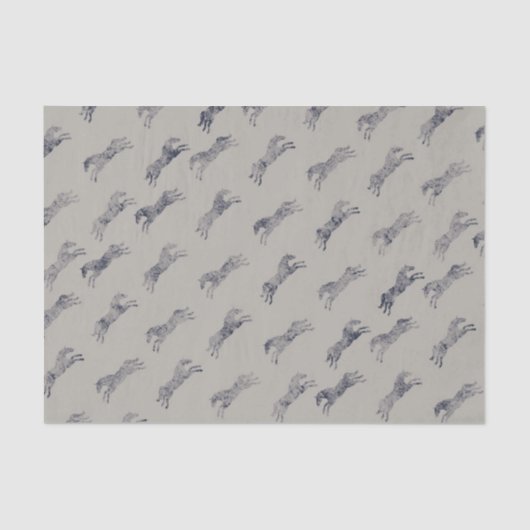 Classic Equestrian Horse Pattern Tissuepapier (Voorkant)