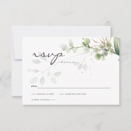 Classic Eucalyptus Green RSVP (Devant)