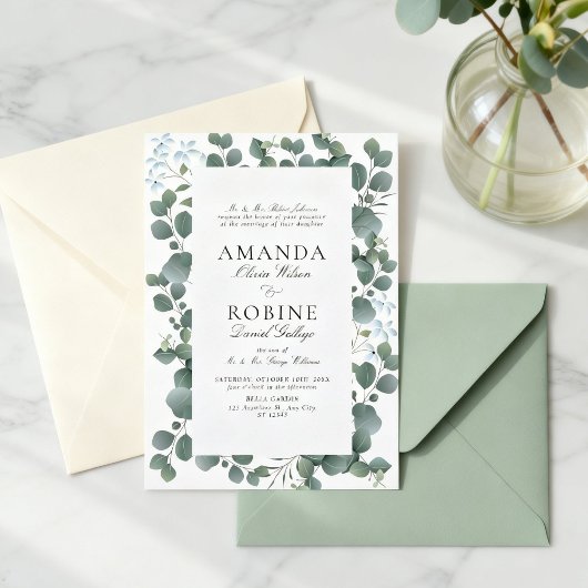 Classic Eucalyptus Wedding Invitation